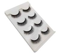 SHIDISHANGPIN Natural 3D faux cils 4 Paires Make up Full Strip Lashes 3D Fait à la Main cils Moelleux faux cils Doux Réutilisable Moelleux Bande D'Oeil Cils Longue Extension# G101,#100