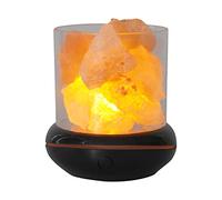 Shidongbla Diffuseur d'huiles essentielles, cristal de sel, veilleuse 7 couleurs, lampe LED en cristal de roche, portable, diffuseur d'huiles essentielles USB