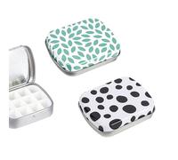 SHIDOW Lot de 2 mini palettes de peinture à l'aquarelle vides (motif vache + feuille)