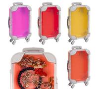 SHIDOW Lot de 4 mini valises en plastique pour bonbons, vêtements, colliers, bagues, bijoux, bonbons, décoration de fête de mariage (4 pièces, taille L)