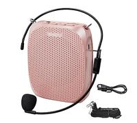 SHIDU Amplificateur de Voix pour Enseignants, Haut-Parleur mégaphone, système PA Portable avec Microphone (Travail de 12 Heures), Prend en Charge l'audio au Format MP3 pour Guides touristiques, Yoga