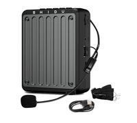 SHIDU Mini amplificateur de voix portable rechargeable pour enseignants avec microphone filaire et ceinture, prend en charge l'audio au format MP3 pour la parole, la classe, l'entraînement, le guide