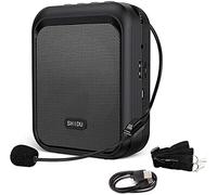 SHIDU mini haut-parleur Bluetooth portable rechargeable avec écouteur filaire 10W 1800mAh, convient aux enseignants, Conducteur de taxi, aux entraîneurs, à la formation, aux guides touristiques