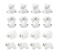 SHIDXIB Lot de 16 accessoires en résine pour décoration de téléphone portable Motif ours polaire mignon en trois dimensions, Résine, Résine