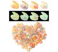 SHIDXIB Lot de 50 pendentifs en résine avec perle synthétique (mélange de couleurs, breloques miniatures arc-en-ciel pour la fabrication de bijoux, accessoires de pendentifs en plastique sur le thème