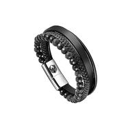 SHIEAGLELD Bracelet Homme Cuir, Bracelets perle Homme, bracelet homme acier, Magnetique Boucle en Acier Inoxydable et Boîte à Bijoux, Bracelet Exclusive pour l'idée de Cadeaux pour Hommes