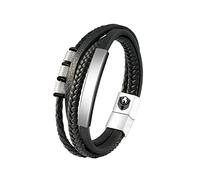 SHIEAGLELD Bracelet Homme Cuir Bracelets pour Homme avec Magnetique Boucle en Acier Inoxydable et Boîte à Bijoux Bracelet Exclusive pour l'idée de Cadeaux pour Hommes