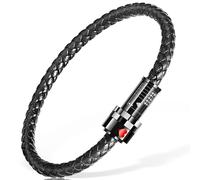 SHIEAGLELD Bracelet Homme Cuir, Multi Tissé Bracelet, Éléments de Texas Hold'em, Design Unique avec Cartes à Jouer et Jetons de Casino, D'Accessoires de Mode Pour Homme,l'idée de Cadeaux pour Hommes