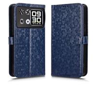 SHIEID Coque Compatible avec Cubot P90, Housse Motif à Pois en Cuir Cubot P90-Bleu