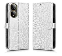 SHIEID Coque Compatible avec ZTE Nubia Neo 2, Housse Motif à Pois en Cuir ZTE Nubia Neo 2-Argent