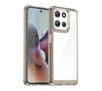 SHIEID Coque de téléphone Portable Motorola Moto G56, Technologie Hybride PC + TPU, Coque de Protection Anti-Choc, sans décoloration, Etui pour Motorola Moto G56-Gris