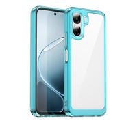 SHIEID Coque de téléphone Portable Oppo A6x 4G, Technologie Hybride PC + TPU, Coque de Protection Anti-Choc, sans décoloration, Etui pour Oppo A6x 4G-Bleu
