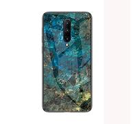SHIEID Coque pour Coque pour Oneplus 7 Pro,Marbre Verre trempé Ultra Fine Silicone Housse Original Étui de Protection en Souple Doux TPU Gel Bumper pour Coque pour Coque pour Oneplus 7 Pro (Bleu)