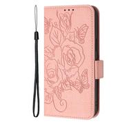 SHIEID Coque pour Cubot A10 Portefeuille Étui, Fleurs Rétro Pattern Design Coque PU Cuir Flip Housse Cover Case Wallet pour Cubot A10, Rose