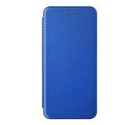 SHIEID Coque pour Fairphone 5, Coque Fairphone 5 en Fibre de Carbone Flip Cover, Rabat avec Fente Carte et Support Fonction Étui pour Fairphone 5-Bleu