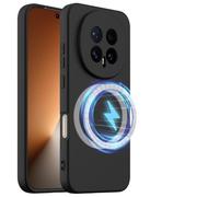 SHIEID Coque pour Honor Magic8, Case de Protection Complète du Corps au Toucher Soyeux, Aimants Intégrés, Silicone Liquide Premium, Étui pour Honor Magic8-Noir