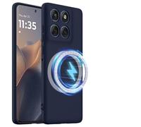 SHIEID Coque pour Motorola Edge 70 5G, Case de Protection Complète du Corps au Toucher Soyeux, Aimants Intégrés, Silicone Liquide Premium, Étui pour Motorola Edge 70 5G-Rouge