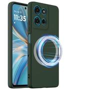 SHIEID Coque pour Motorola Moto G86 Power, Case de Protection Complète du Corps au Toucher Soyeux, Aimants Intégrés, Silicone Liquide Premium, Étui pour Motorola Moto G86 Power-Vert