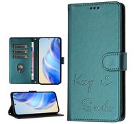 SHIEID Coque pour One Plus Ace 6, [RFID] Etui de téléphone Peint Smile, [Carte Fente] Case Portefeuille, Étui pour One Plus Ace 6-Vert Malachite