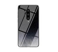 SHIEID Coque pour OnePlus 8 Pro,Marbre Verre trempé Ultra Fine Silicone Housse Original Étui de Protection en Souple Doux TPU Gel Bumper pour OnePlus 8 Pro (Croissant de Lune étoilé)