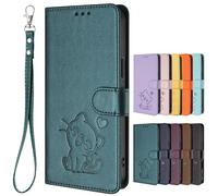 SHIEID Coque pour OnePlus Nord CE5, [Magnétique] Case Housse en Cuir PU, [Carte Fente] Cover Portefeuille, Étui pour OnePlus Nord CE5-Vert Malachite