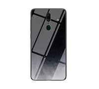 SHIEID Coque pour Oppo F11,Marbre Verre trempé Ultra Fine Silicone Housse Original Étui de Protection en Souple Doux TPU Gel Bumper pour Oppo F11 (Croissant de Lune étoilé)