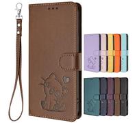 SHIEID Coque pour Oukitel C38, [Magnétique] Case Housse en Cuir PU, [Carte Fente] Cover Portefeuille, Étui pour Oukitel C38-Brun