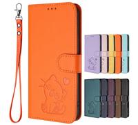SHIEID Coque pour Oukitel C58/C58 Pro, [Magnétique] Case Housse en Cuir PU, [Carte Fente] Cover Portefeuille, Étui pour Oukitel C58/C58 Pro-Orange