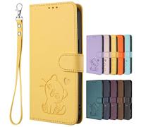 SHIEID Coque pour Oukitel C58/C58 Pro, [Magnétique] Case Housse en Cuir PU, [Carte Fente] Cover Portefeuille, Étui pour Oukitel C58/C58 Pro-Jaune