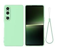 SHIEID Coque pour Sony Xperia 1 VI,Étui de Protection Complète du Corps au Toucher Soyeux, Housse Doublure Douce en Tissu Microfibre, Étui pour Sony Xperia 1 VI-Vert