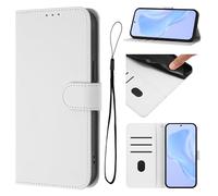 SHIEID Coque pour Tecno Spark Go 3 Coque, Housse de Protection en Cuir Haut de Gamme avec Étui Housse en [Stand Support]+[Carte Fente] Étui Portefeuille pour Tecno Spark Go 3-Blanc