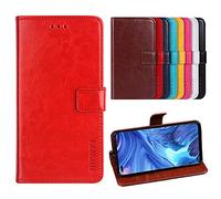 SHIEID Coque pour Wiko Power U30 Coque Porte-Monnaie Protecteur Clapet Portefeuille Cuir PU Luxe,Fermeturemagnétique,avec Fonction de Support,Phone Cases Étui pou Wiko Power U30(Rouge)