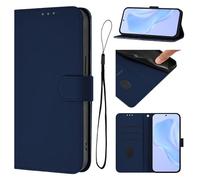 SHIEID Coque pour ZTE Blade A52 Lite Coque, Housse de Protection en Cuir Haut de Gamme avec Étui Housse en [Stand Support]+[Carte Fente] Étui Portefeuille pour ZTE Blade A52 Lite-Bleu Marine