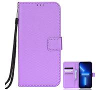 SHIEID Étui pour TCL K70 Power/K70 Coque, Motif Losange Flip Folio Wallet Cover avec [Stand Support]+[Carte Fente] Coque pour TCL K70 Power/K70-Violet