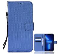 SHIEID Étui pour Xiaomi Poco F8 Pro 5G Coque, Motif Losange Flip Folio Wallet Cover avec [Stand Support]+[Carte Fente] Coque pour Xiaomi Poco F8 Pro 5G-Bleu