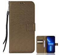 SHIEID Étui pour ZTE Nubia V80 Max Coque, Motif Losange Flip Folio Wallet Cover avec [Stand Support]+[Carte Fente] Coque pour ZTE Nubia V80 Max-Marron