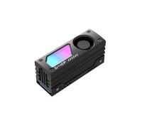 Shield ARGB SSD M.2 Heatsink with Built-in 20mm PWM Fan,Premium Aluminum High Performance Cooler,ARGB 5V 3-Pin Sync for M.2 2280-Black-1 Piece
