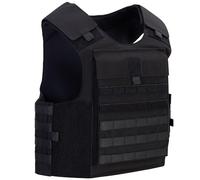 SHIELD Germany - Gilet pare-balles avec SK1 - SK4 et protection contre les points - Gilet de sécurité pour homme - Noir, Sans balistique, XL