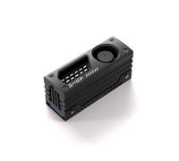 Shield M.2 SSD Heatsink with Built-In PWM Fan 20mm High Performance Aluminum Cooler Premium for M.2 2280 SSD-Black-1 Piece