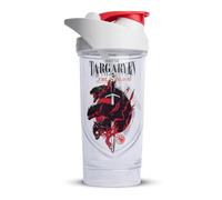 Shieldmixer Hero Pro Classic Shaker Targaryen - Sans BPA - Accessoire de gym - Shaker à protéines - Gourde de fitness - Blanc - 700 ml