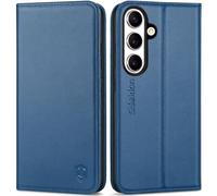 Shieldon Coque Magnétique pour Galaxy S25 6.2", Étui Portefeuille en Cuir Véritable avec [Porte-Cartes][Blocage RFID][Béquille] Housse Wallet Compatible avec Galaxy S 25 5G 2025 - Nappa Bleu Royal