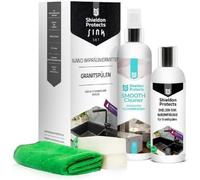 Shieldon Protects Kit de Nettoyage (250 ml) et Imprégnation (200 ml) pour Éviers en Granit avec Éponges et Chiffon Microfibre - Protection Hydrofuge pour Éviers Blanco Silgranit