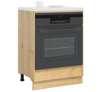 ShieldPro®Armoire de cuisine - CLOUD - Placard/BUFFET de cuisine,Armoire de base,avec stockage SKI Brun Miel 60x46x81 cm Pin massif