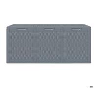ShieldPro®COFFRE DE JARDIN ,SOLOMON, Boîte de rangement de jardin - FAFA-TOP - Meuble de jardin - gris PP rotin 270 L 6618323