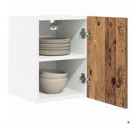 ShieldPro®Marron Placard/Armoire Haut - Armoire suspendue - CLOUD - Cabinet de cuisine - Bois ancien et Blanc 30x31x40 cm 7004307