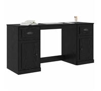 ShieldPro®Meuble ordinateur/Bureau PC - CLOUD - Cabinet de Bureau avec armoire avec tiroir Chêne noir 154,5x50x75 cm 7334965