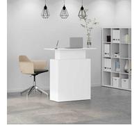 ShieldPro®Meuble ordinateur/Bureau PC - CLOUD - Cabinet de Bureau Blanc 100x40x104 cm - Bois d'ingénierie 9760589