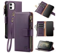ShieldTop compatible avec iPhone 11 6.1 """" Bautique de portefeuille avec porte-carte Femmes hommes RFID Blocking PU Le cuir couvercle de bracelet