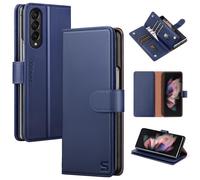 ShieldTop compatible avec Samsung Galaxy Z Fold 3 Portefeuille Case avec support de carte Femme Homme Case de t l phone RFID Blocking PU Leather