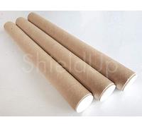 ShieldUp Lot de 3 Tubes postaux en carton robustes | diamètre de 25 mm et longueur de 300 mm